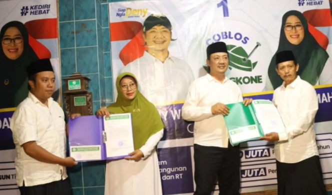
 Deny-Mudawamah Didukung Ponpes Kedunglo di Pilbup Kediri 2024